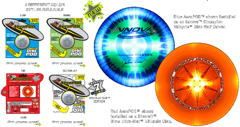 LED Frisbee Golf Light, LED Ultimate Frisbee Light, LED Flying Disc Light