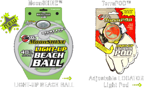 LED Light Up Beach Balls, LED Light Pods