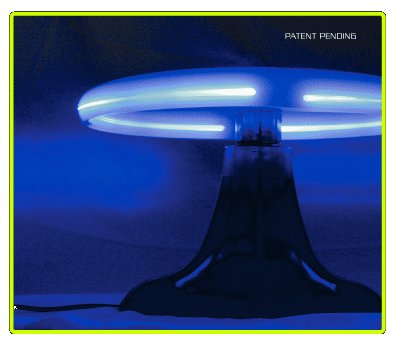 Rotating Light-Up Flying Disc Display